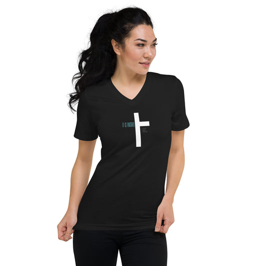 It Is finished Short Sleeve V-Neck T-Shirt