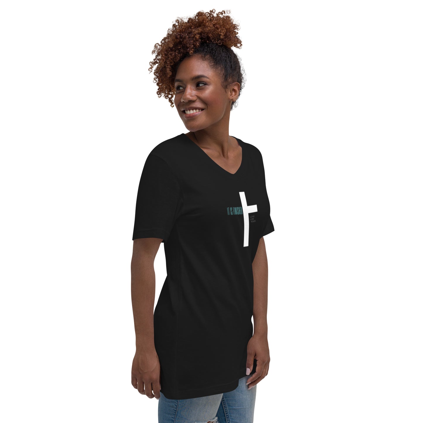 It Is finished Short Sleeve V-Neck T-Shirt